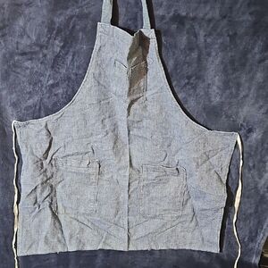 Vintage Denim Apron with Pockets